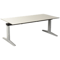 Ahrend Essa Bureau, Zandmelee Blad, 160 X 80 Cm, Hoogte Instelbaar Onderstel