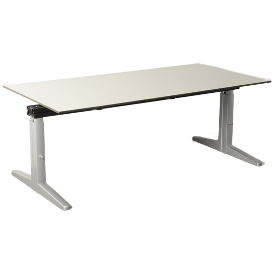 Ahrend Essa Bureau, Zandmelee Blad, 160 X 80 Cm, Hoogte Instelbaar Onderstel 1
