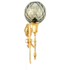 Vintage Wandlamp Lamp Jaren 70 / 80 Glas Goud thumbnail 1