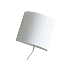 Vintage Halfronde Wandlamp - Wit Metaal thumbnail 1
