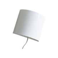 Vintage Halfronde Wandlamp - Wit Metaal