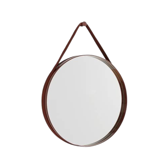 HAY Strap Spiegel Ø 50 Cm - Dark Brown - Tweedekans 1
