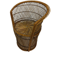 Vintage Boho/bohemian Rieten Stoel Fauteuil