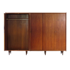 Xl Vintage Mid Century Modern 5-door Scandinavian Wardrobe In Teak, 1960s thumbnail 1