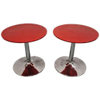 Set Retro Bijzettafel Nachtkastjes Tulpvoet Jaren 70 Stijl thumbnail 1