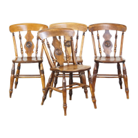Set Van 4 Charmante Antieke Engelse Eetkamerstoelen Uit Midden 19e Eeuw