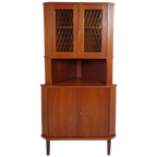 Vintage Deense Servieskast | Hoekkast Teak Fineer Danish thumbnail 1