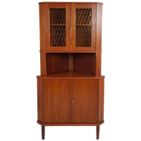 Vintage Deense Servieskast | Hoekkast Teak Fineer Danish