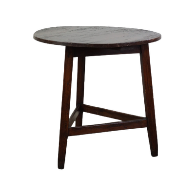 Antieke Engelse Pinewood Cricket Table/ Bijzettafel Uit Eind 18E Eeuw