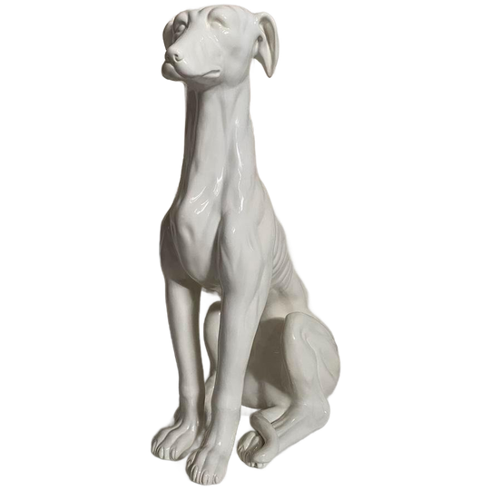 Italiaans Design Object: Greyhound, Keramiek, 74cm Hoog! 1