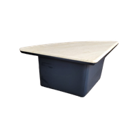 De Sede Bijzettafel - Travertin Met Leder