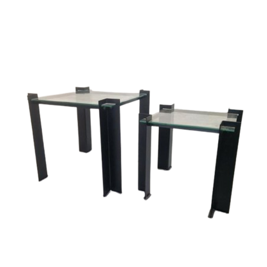 2 Postmoderne Nest Tafeltjes Jaren 80 Design. 1