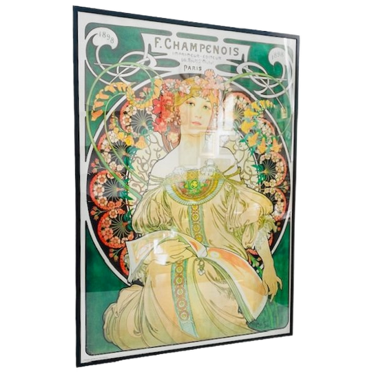 Vintage Schilderij Mucha Ingelijste Poster Art Nouveau 1