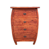 Unieke Teakhouten Ladenkast, Apothekerskast, Halkast Afm. 75 X 48cm En 100cm Hoog.