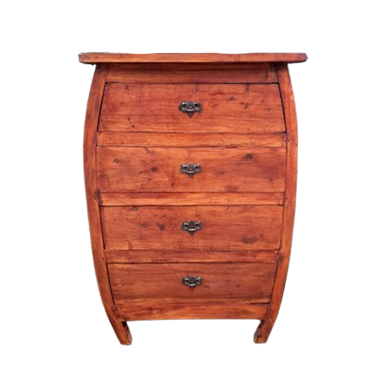 Unieke Teakhouten Ladenkast, Apothekerskast, Halkast Afm. 75 X 48cm En 100cm Hoog. 1