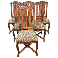 Set Van 6 Antieke Stoelen Lodewijk Xv-stijl.