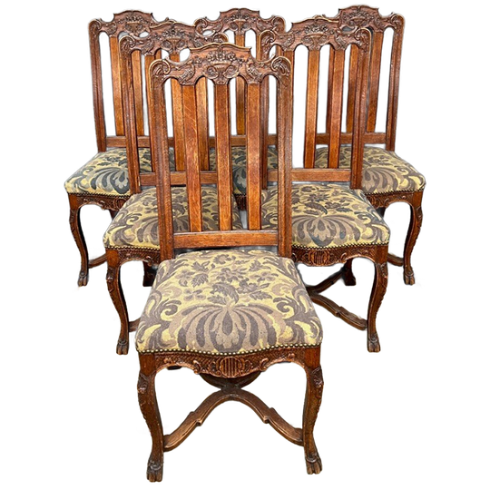 Set Van 6 Antieke Stoelen Lodewijk Xv-stijl. 1