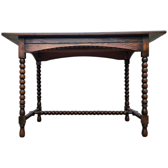 Ornate Wood Studded Bobbin Table / Desk 1