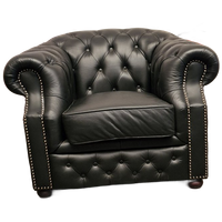 Charlston Fauteuil Classic Chesterfield – Zwart