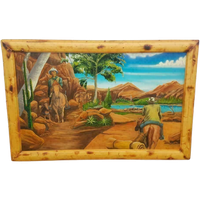 Mega Groot Xxl Handgeschilderd Western Tafereel🤠