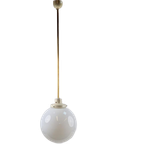 Vintage Bol Hanglamp Schoollamp Koper Stang Art Deco ‘50 thumbnail 1
