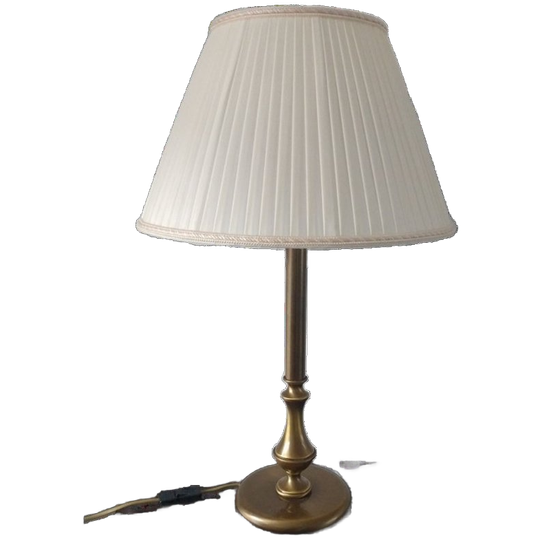 Vintage Klassieke Geborstelde Messing Tafellamp 1