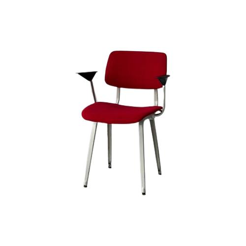 Revolt Stoel Friso Kramer Vintage Ahrend Rood Stof Kvadrat