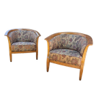 2 X Armchair / Club Chair / Floral Fabric / 1980s thumbnail 1