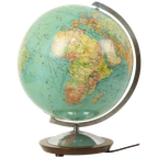Grote Verlichte Wereldbol Globe Lamp Columbus Fifties thumbnail 1
