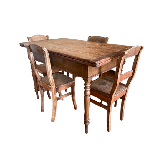 Sfeervolle Uittrektafel Uitschuiftafel Eettafel Frans Landelijk 1