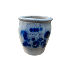 Oude Keulse Zoutpot Blauw/Grijs Steengoed thumbnail 1