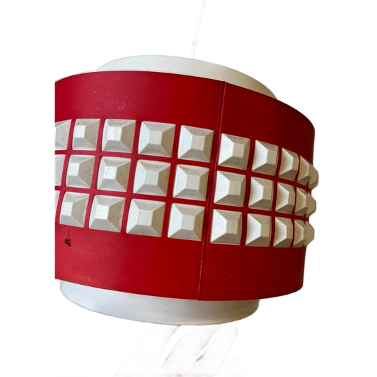 Vintage Rood Witte Space Age Luster / Hanglamp 1