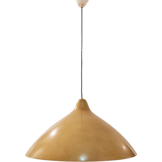 Vintage Gold Coloured 1950s Design Pendant Lamp Chandelier By Lisa Johansson Pape For Stockmann O 1