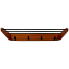 Midcentury Modern Design Kapstok, Hoedenplank 4 Haken Zwart thumbnail 1