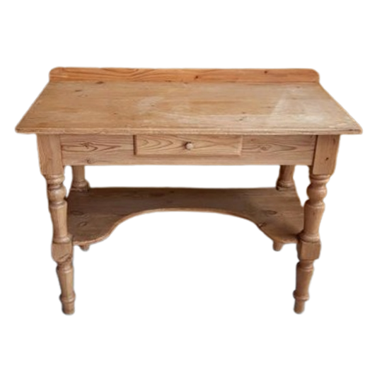 Brocante Vintage Grenen Landelijk Wastafel Meubel, Bureau 1