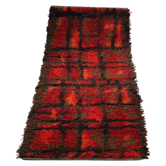 Vintage Vloerkleed Wollen Vloerkleed Ryamatta, Zweden 1960 (344) 1