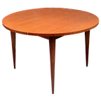 Scandinavische Vintage Teakhouten Ronde Tafel Jaren ‘60 thumbnail 1