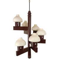 Vintage Deense Design Kroonluchter / Hanglamp, Vitrika