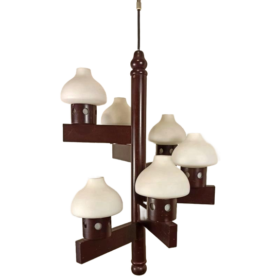 Vintage Deense Design Kroonluchter / Hanglamp, Vitrika 1