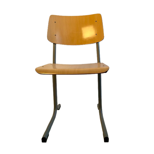 Ahrend Vintage Schoolstoel Met Bijzondere T-vormige Poten 1