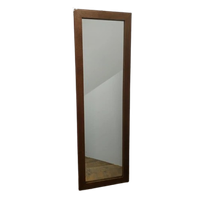 Deense Vintage/antieke Teakhouten Licht "disturbed" Spiegel