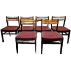 Set Van 6 Vintage Stoelen Eetkamerstoelen Jaren 60 Jaren 70 thumbnail 1