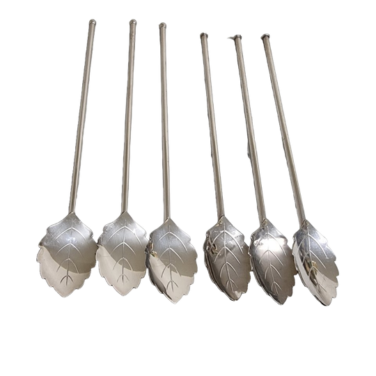 6 Vintage Cocktaillepels Van Het Merk Spritzer & Fuhrmann 1