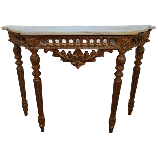 Vintage Wandconsole Sidetable Consoletafel Marmer Blad 405 1