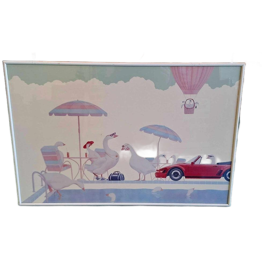 Vintage Lithografie Gloria Eriksen Single's Pond 1