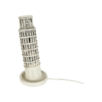 Xl Tafellamp - Toren Van Pisa - Kunsthars - 3e Kwart 20e Eeuw