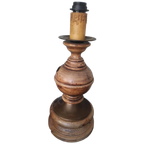 Vintage Lampvoet Hout Metaal thumbnail 1