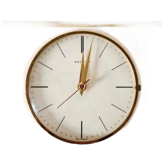 Vintage Keramische Wandklok Hettich Jaren 50 Fifties 1