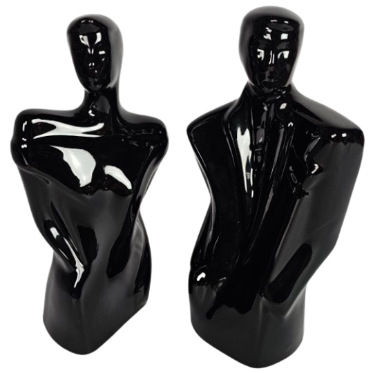 Modernistisch -  Nederlands  - Zwart -  Vrouw  - Man Beeldje - Lindsey B. Stijl -  '80 1