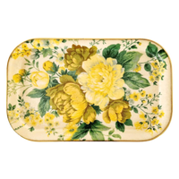 Fifties Vintage Dienblad Glasvezel Serveerblad Bloemen